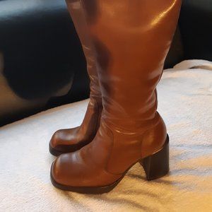Brown Aldo platform boots